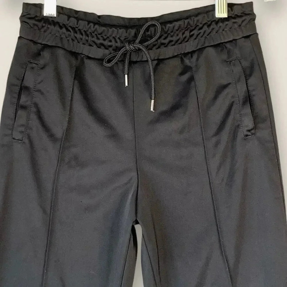 Monki Jogger Track Sweatpants High Rise Waist Size XS Black Pintucked Cuff Ankle - Picture 5 of 13